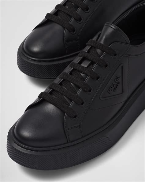 prada soft calf|Black Soft Calf Leather Sneakers .